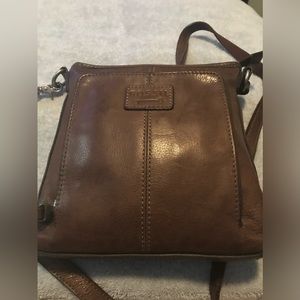 FOSSIL PURSE/CROSSBODY “Key Bag”/BROWN LEATHER/VINTAGE/EUC!